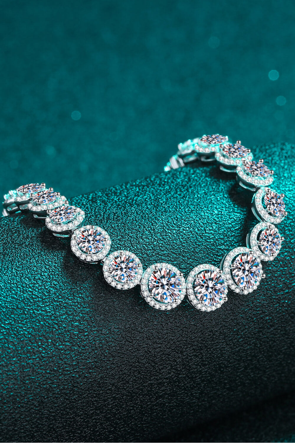 925 Sterling Silver 10.4 Carat Moissanite Bracelet-BT8D