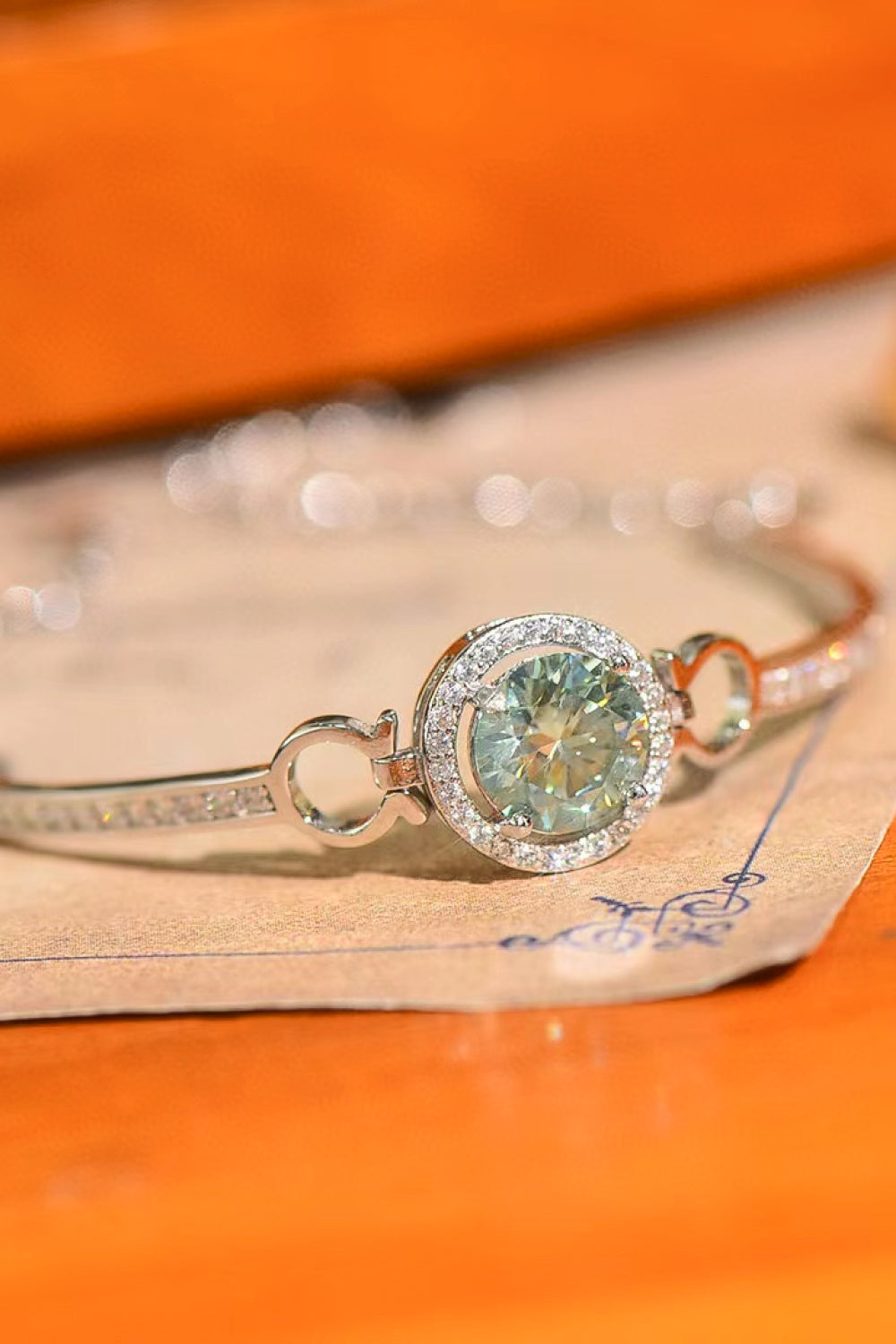 2 Carat Moissanite Platinum-Plated Bracelet-BT8D