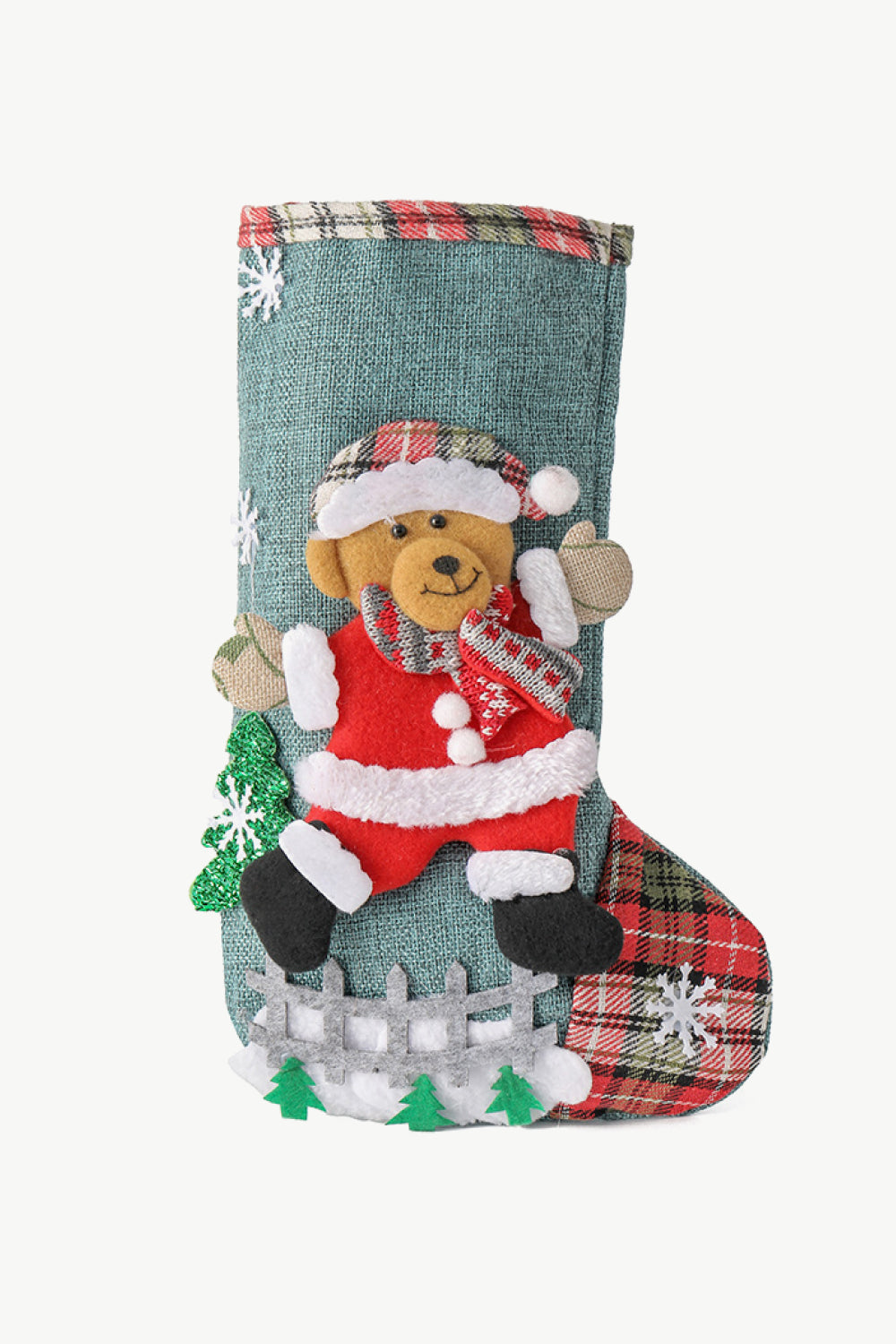 4-Pack Plaid Christmas Stockings-BT8D