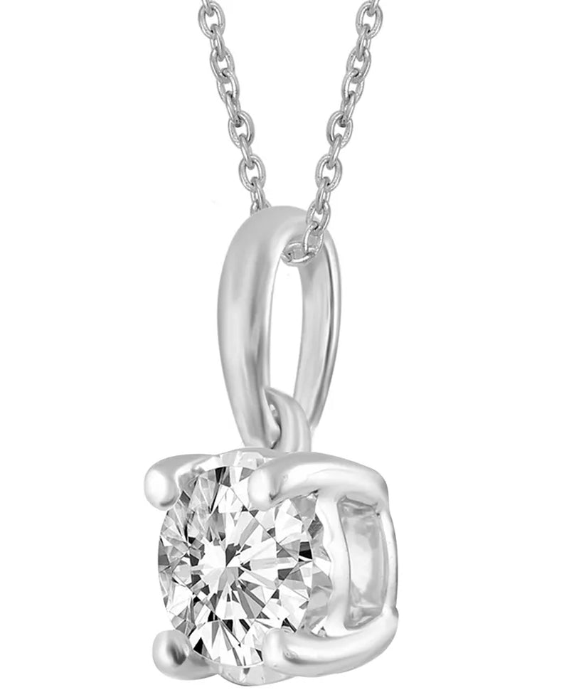 2-Pc. Set Diamond Solitaire Pendant Necklace & Matching Stud Earrings (5/8 Ct. T.W.) in 14K Gold-BT8D