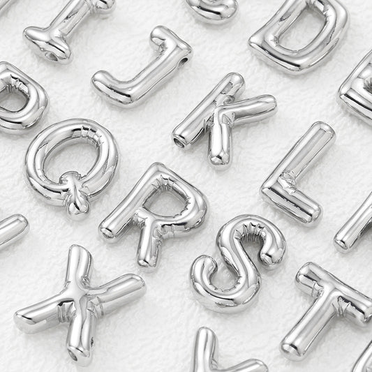 Copper Bubble Letter Pendant Necklace-BT8D