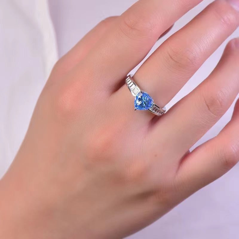 2 Carat Moissanite 925 Sterling Silver Ring-BT8D