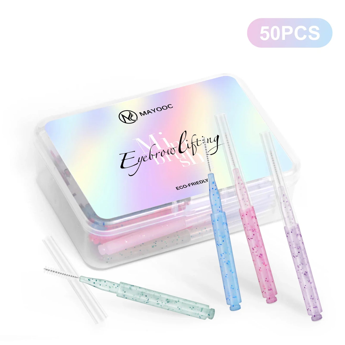 5/10/50PCS Mini Eyebrow Brush Brow Perm Brush Disposable Brow Lifting Brushes Bendable Micro Eyelash Brush Applicators Tools-BT8D