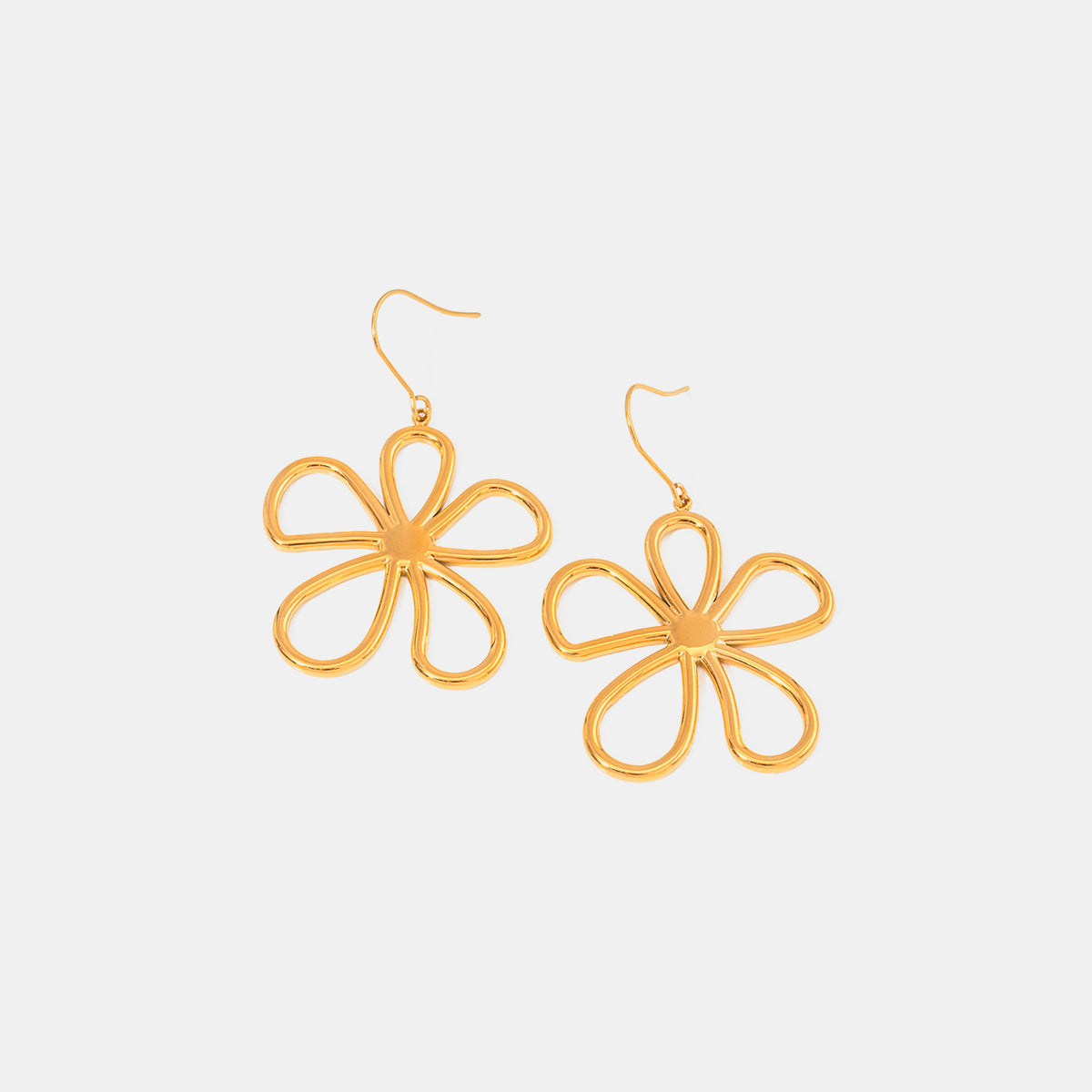 18K Gold-Plated Flower Earrings-BT8D
