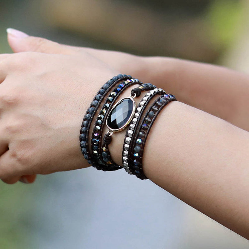 Agate Beaded Bracelet-BT8D