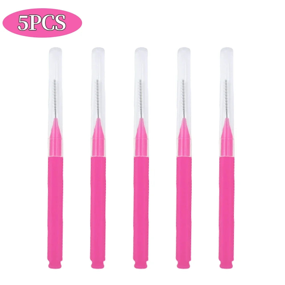 5/10/50PCS Mini Eyebrow Brush Brow Perm Brush Disposable Brow Lifting Brushes Bendable Micro Eyelash Brush Applicators Tools-BT8D