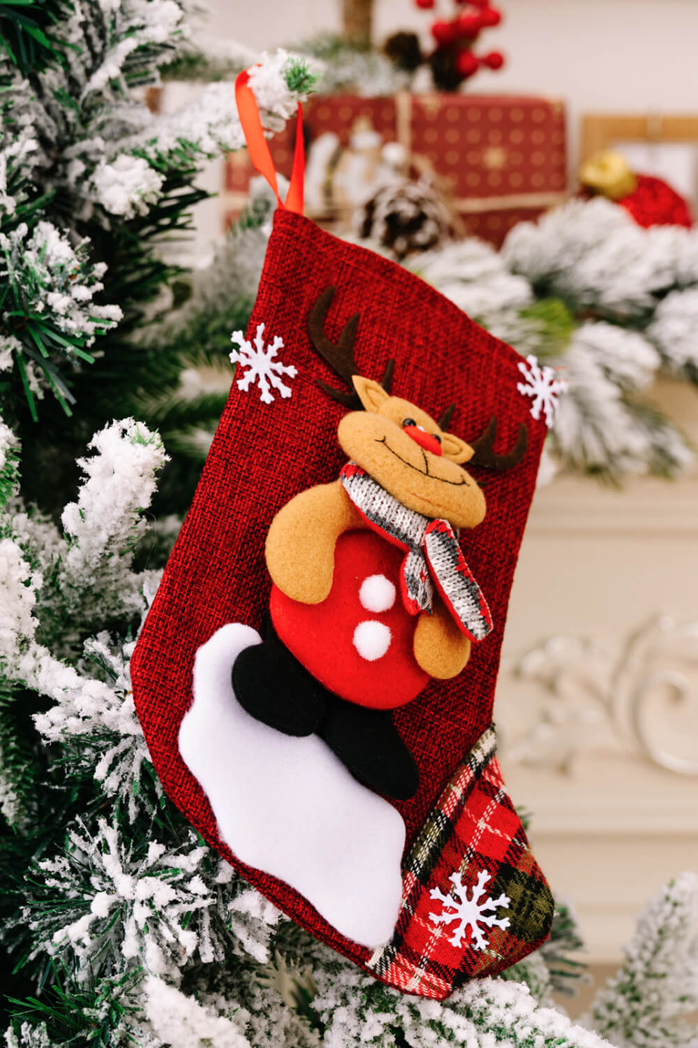 4-Pack Snowflake Christmas Stocking Hanging Widgets-BT8D