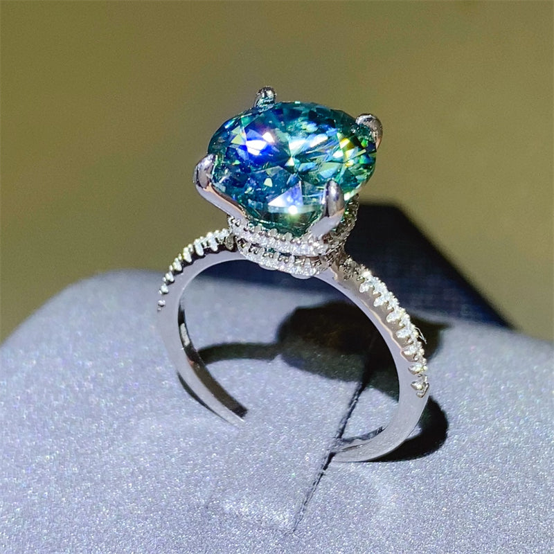 5 Carat Moissanite Zircon 925 Sterling Silver Ring-BT8D