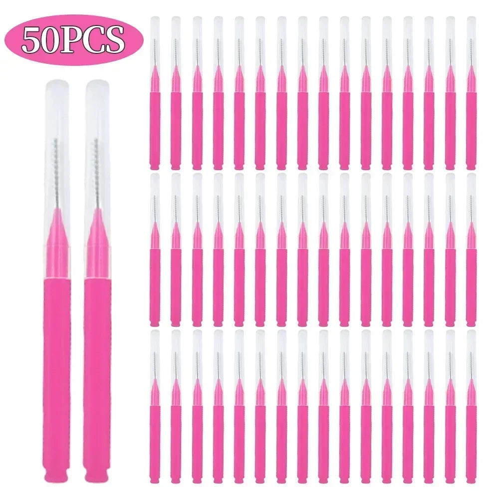 5/10/50PCS Mini Eyebrow Brush Brow Perm Brush Disposable Brow Lifting Brushes Bendable Micro Eyelash Brush Applicators Tools-BT8D