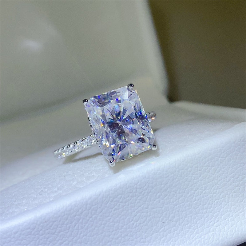 5 Carat Moissanite Zircon 925 Sterling Silver Ring-BT8D