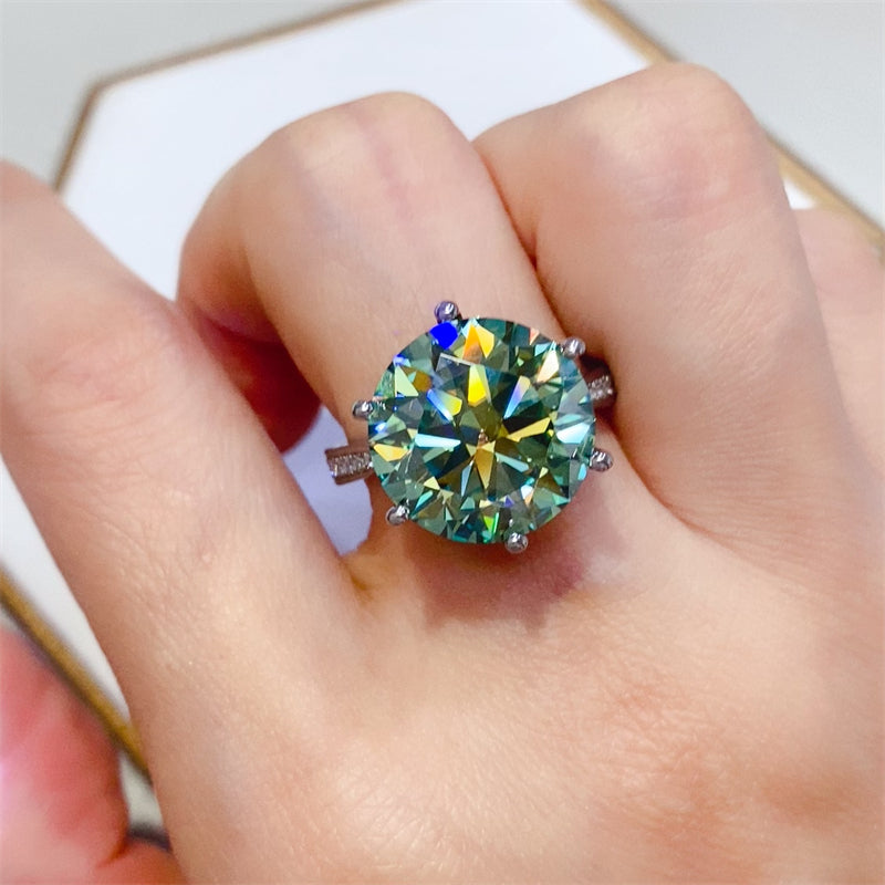 10 Carat Moissanite 925 Sterling Silver Ring-BT8D