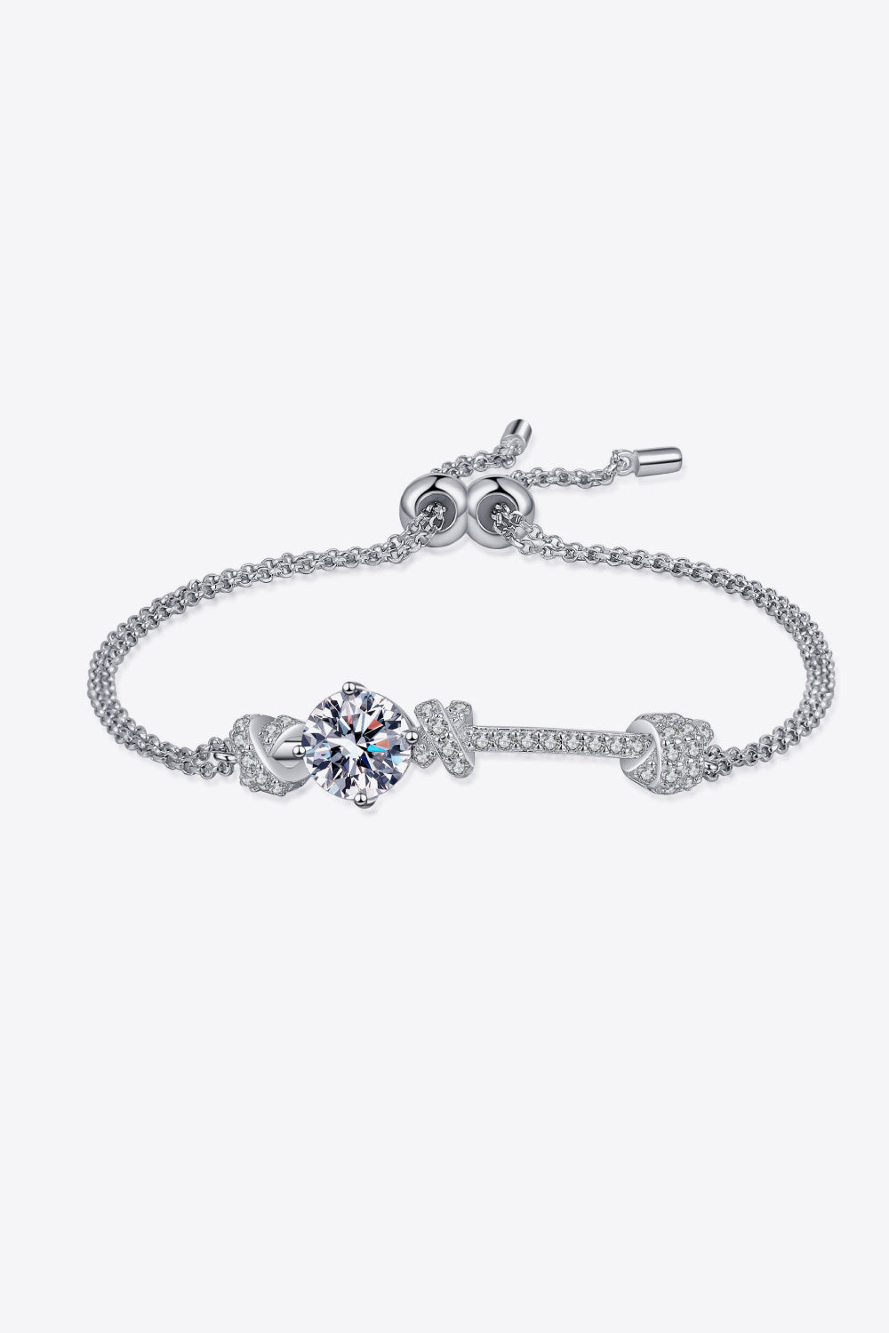 2 Carat Moissanite 925 Sterling Silver Bracelet-BT8D