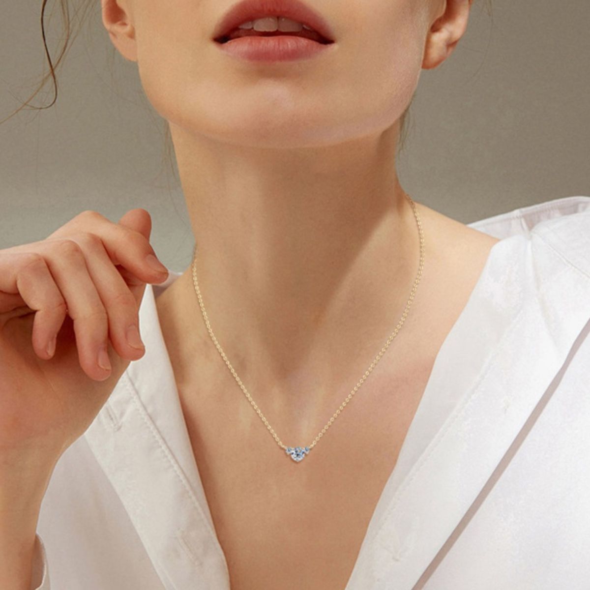 1.2 Carat Moissanite 925 Sterling Silver Necklace-BT8D