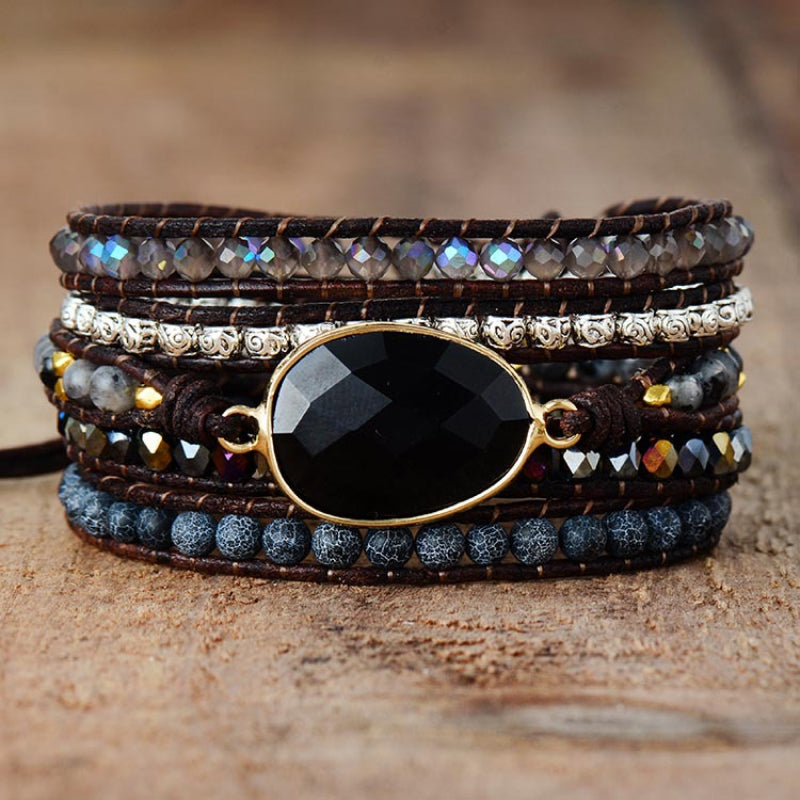 Agate Beaded Bracelet-BT8D