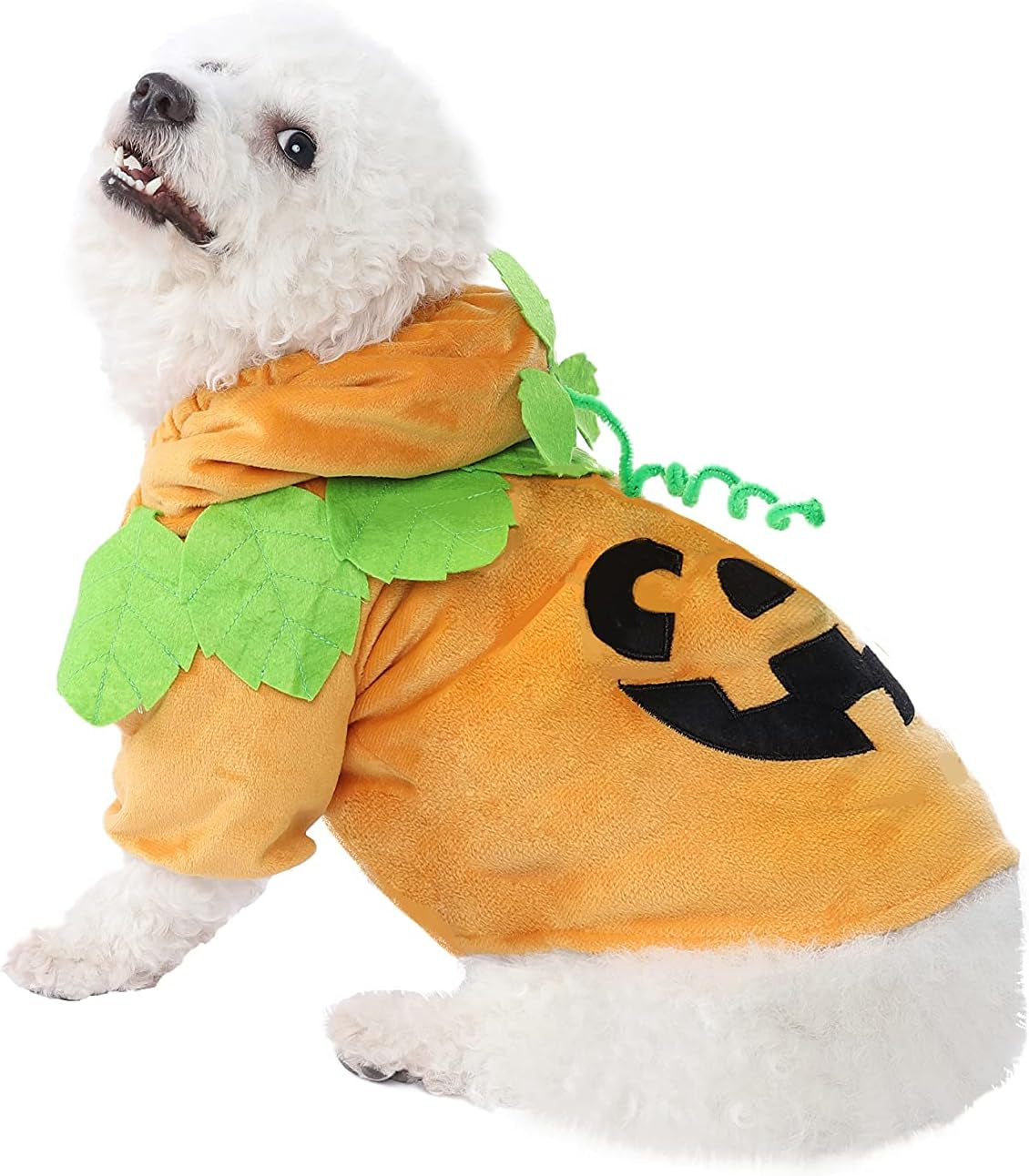 Pet Dog Cute Pumpkin Hoodie Costume for Halloween Dress up Party, Pet Carnival,Pet Cosplay