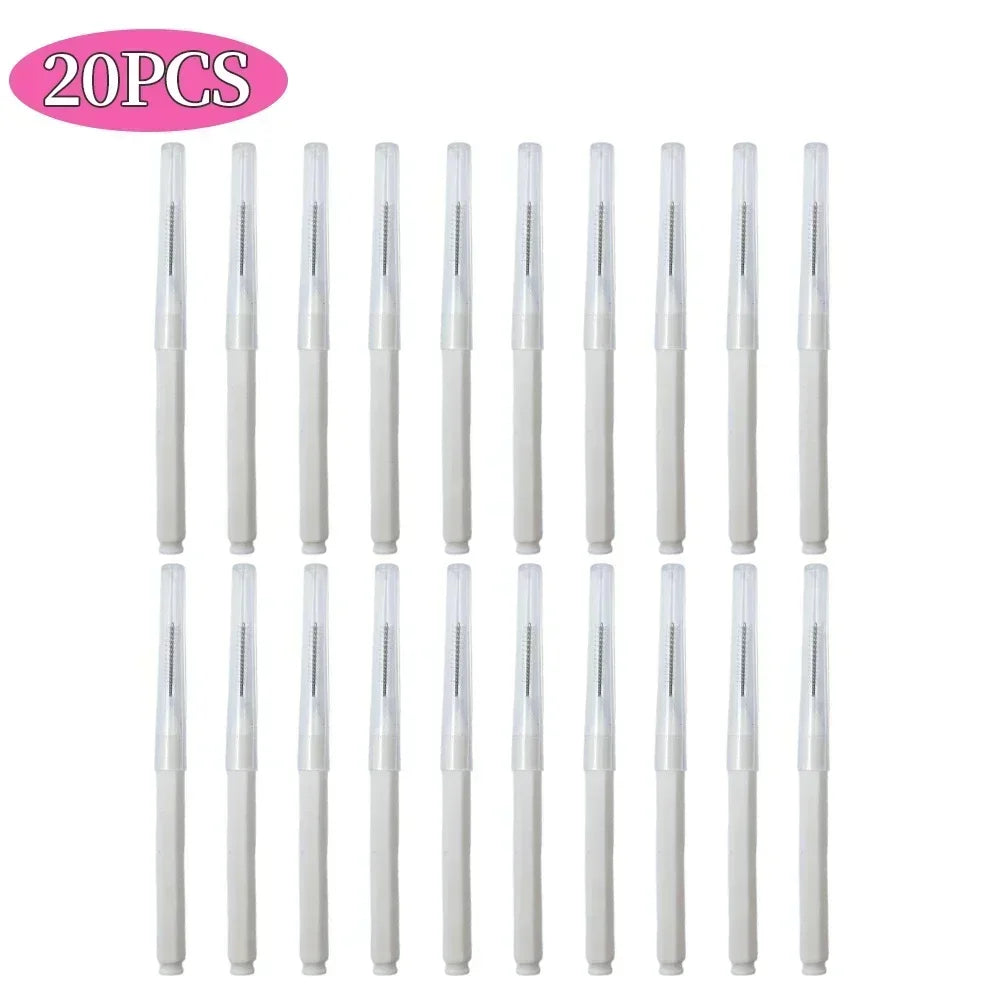 5/10/50PCS Mini Eyebrow Brush Brow Perm Brush Disposable Brow Lifting Brushes Bendable Micro Eyelash Brush Applicators Tools-BT8D