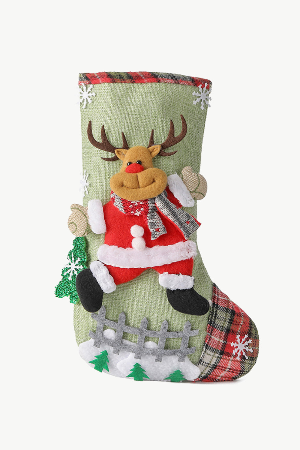 4-Pack Plaid Christmas Stockings-BT8D