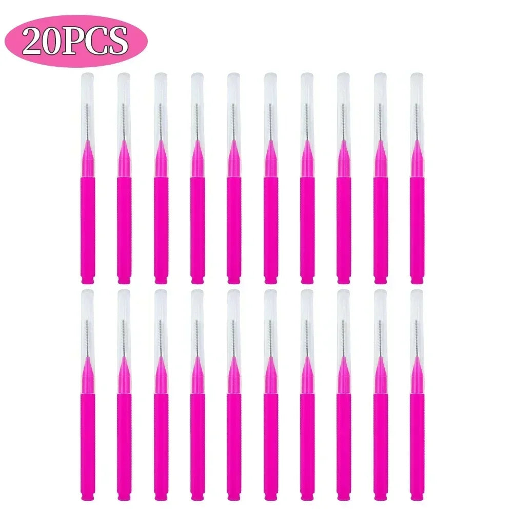 5/10/50PCS Mini Eyebrow Brush Brow Perm Brush Disposable Brow Lifting Brushes Bendable Micro Eyelash Brush Applicators Tools-BT8D