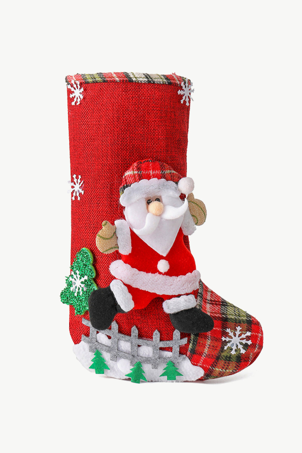 4-Pack Plaid Christmas Stockings-BT8D