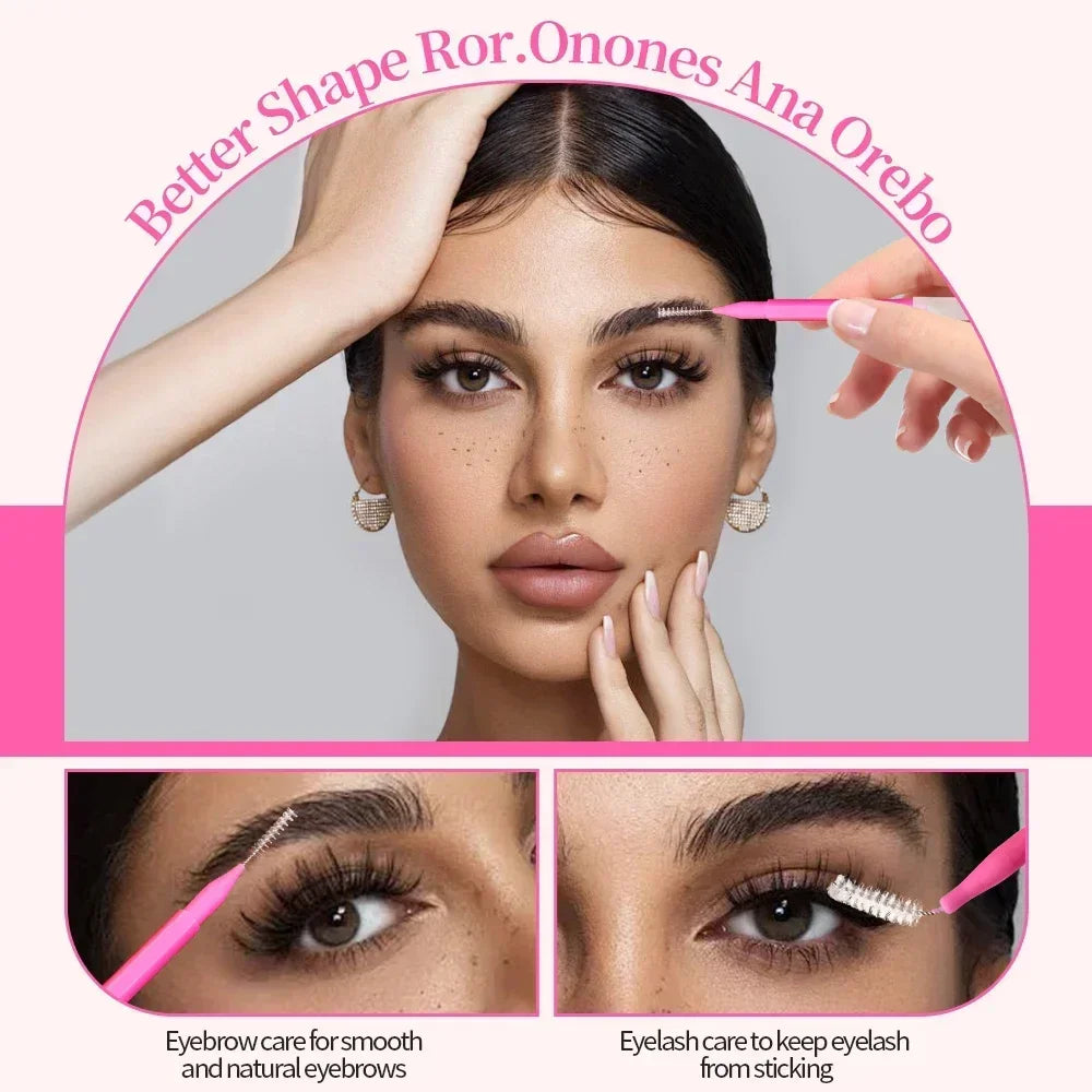 5/10/50PCS Mini Eyebrow Brush Brow Perm Brush Disposable Brow Lifting Brushes Bendable Micro Eyelash Brush Applicators Tools-BT8D