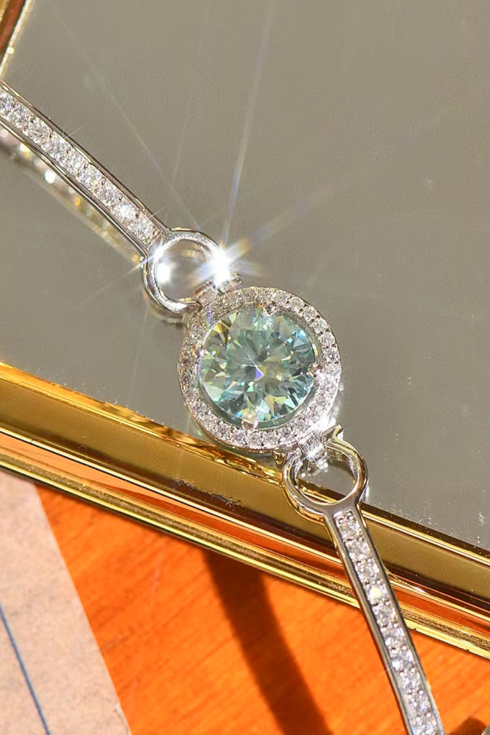 2 Carat Moissanite Platinum-Plated Bracelet-BT8D