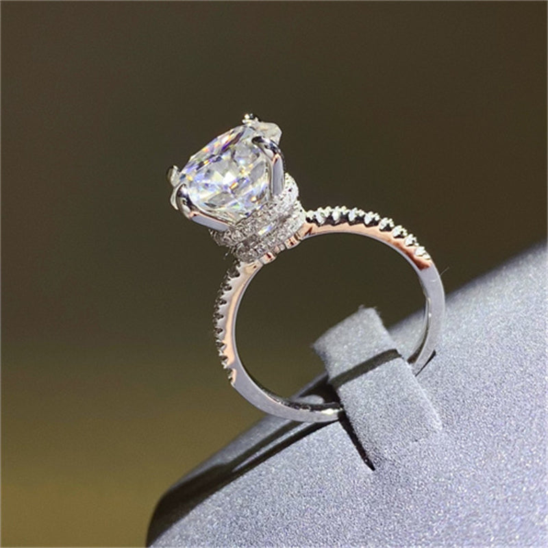 5 Carat Moissanite 925 Sterling Silver Ring-BT8D