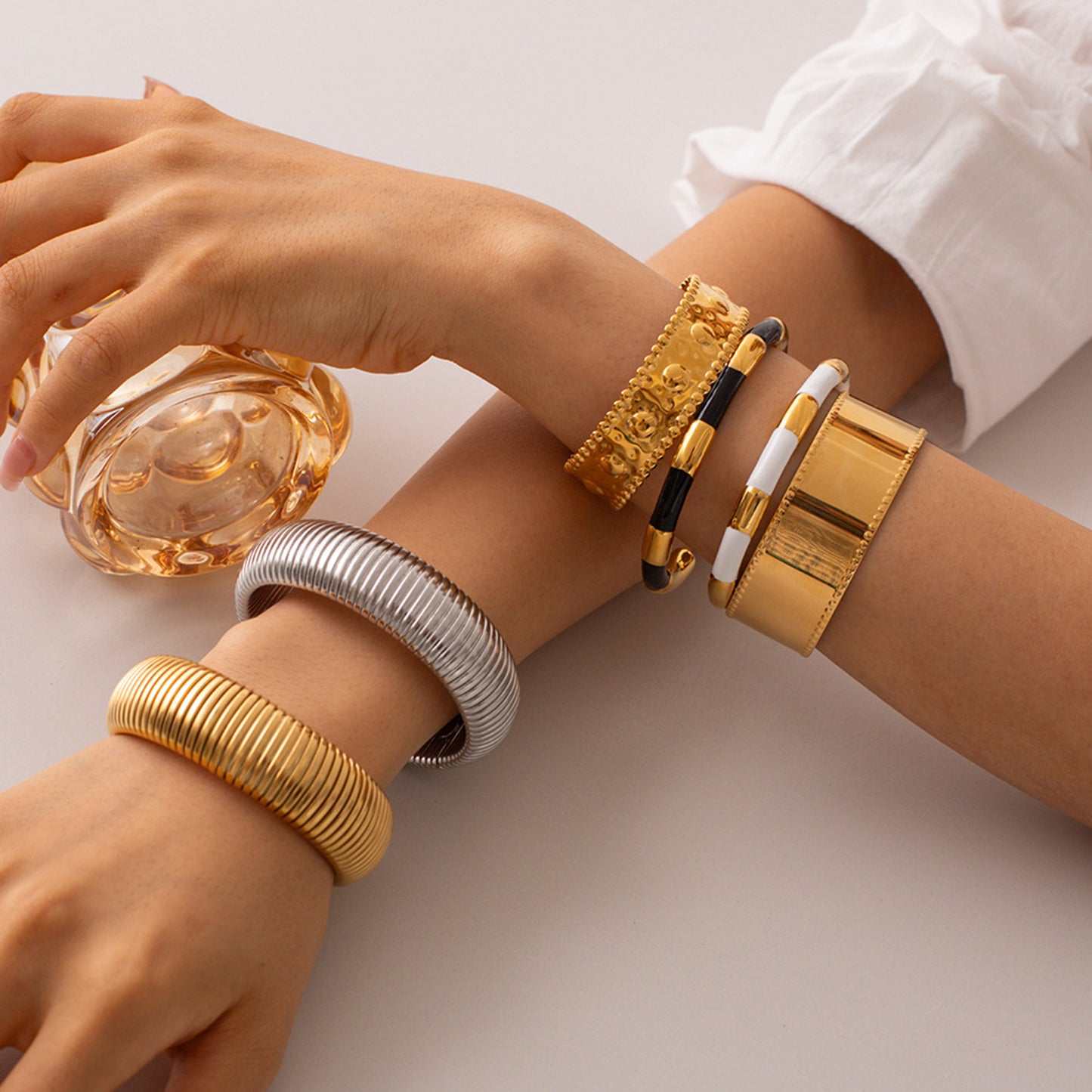 18K Gold-Plated Stainless Steel Bracelet-BT8D