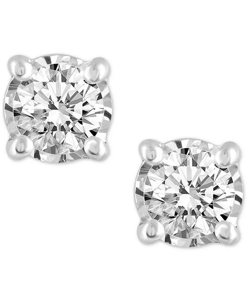 2-Pc. Set Diamond Solitaire Pendant Necklace & Matching Stud Earrings (5/8 Ct. T.W.) in 14K Gold-BT8D