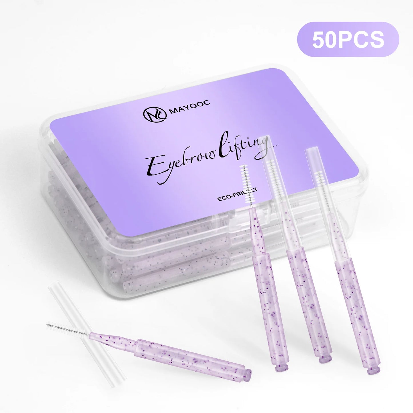 5/10/50PCS Mini Eyebrow Brush Brow Perm Brush Disposable Brow Lifting Brushes Bendable Micro Eyelash Brush Applicators Tools-BT8D
