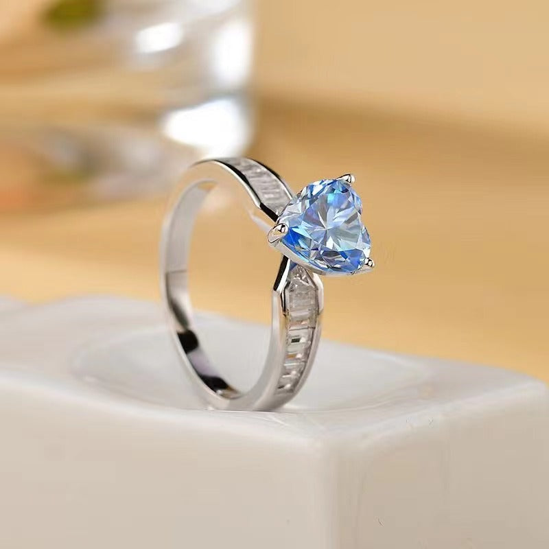 2 Carat Moissanite 925 Sterling Silver Ring-BT8D