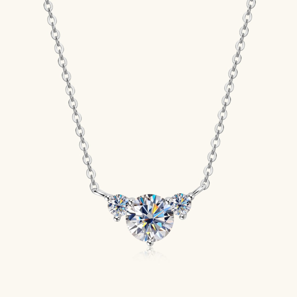 1.2 Carat Moissanite 925 Sterling Silver Necklace-BT8D