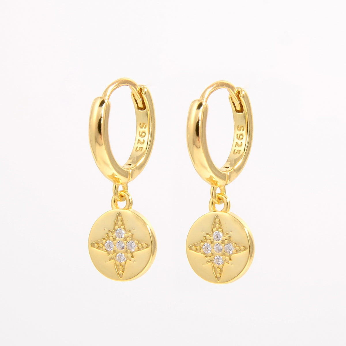 925 Sterling Silver Inlaid Zircon Earrings-BT8D
