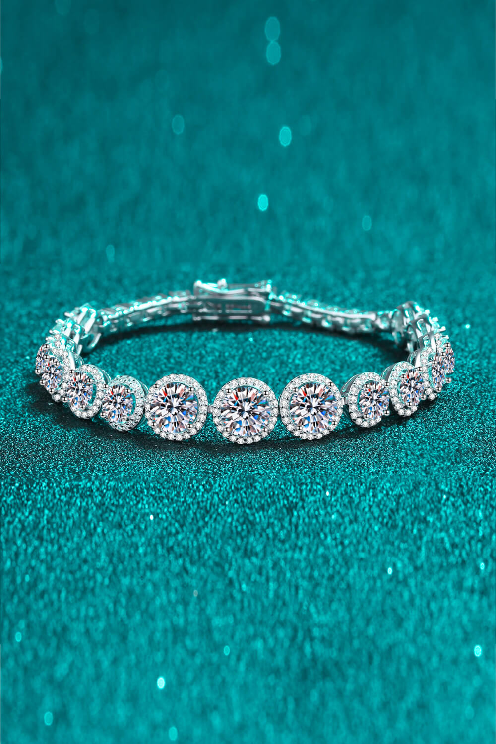 925 Sterling Silver 10.4 Carat Moissanite Bracelet-BT8D