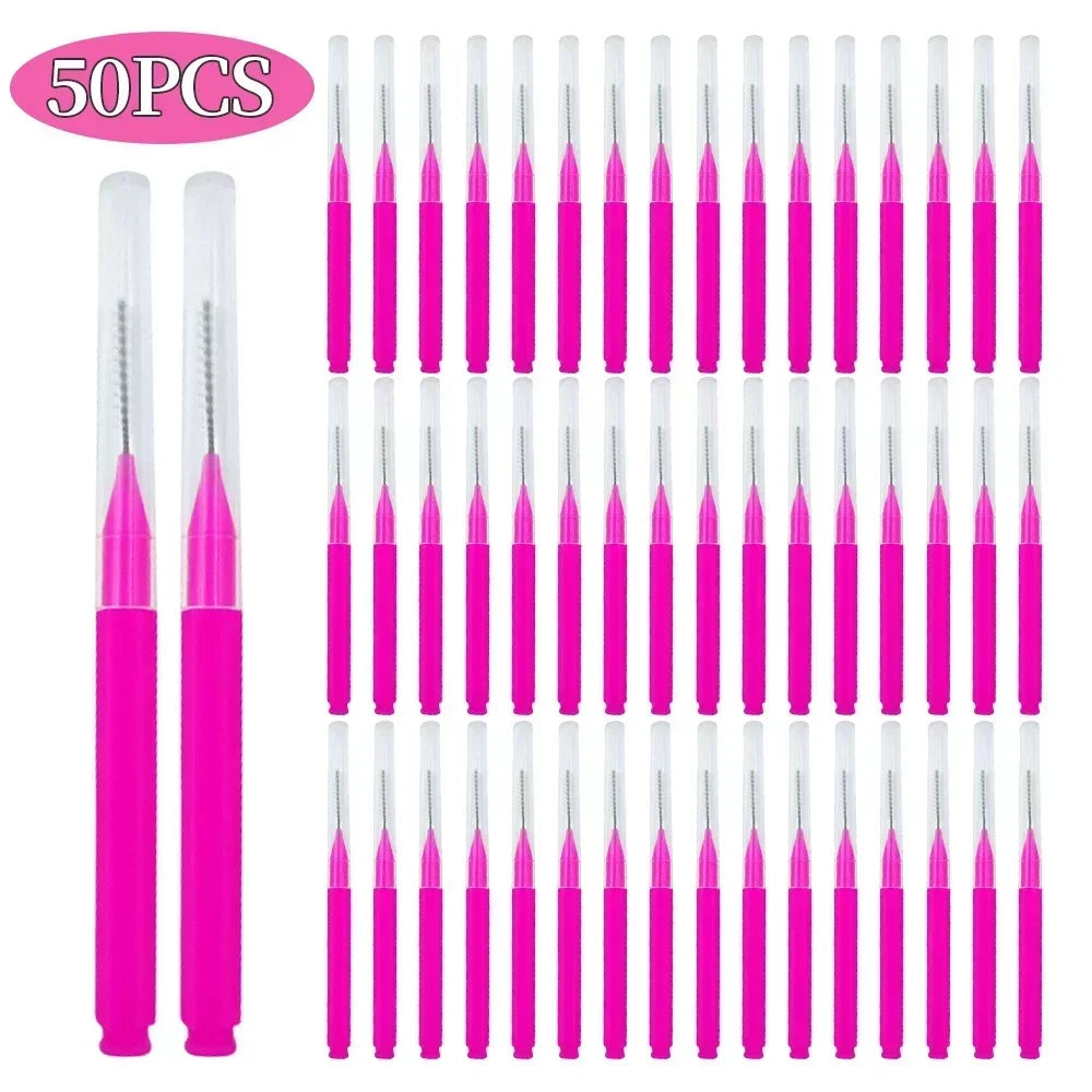 5/10/50PCS Mini Eyebrow Brush Brow Perm Brush Disposable Brow Lifting Brushes Bendable Micro Eyelash Brush Applicators Tools-BT8D