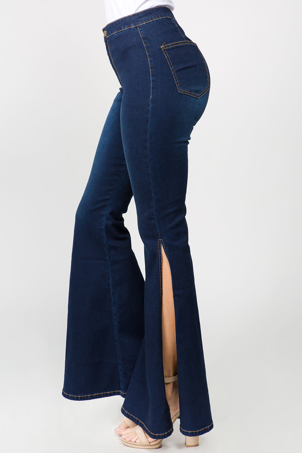 American Bazi Side Slit Flare Jeans-BT8D