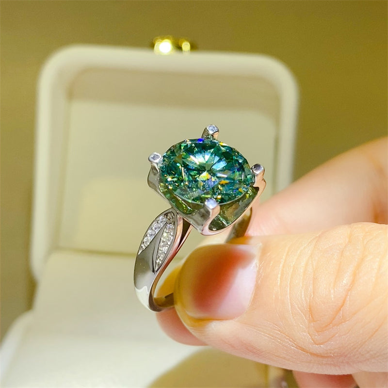 5 Carat Moissanite Zircon 925 Sterling Silver Ring-BT8D