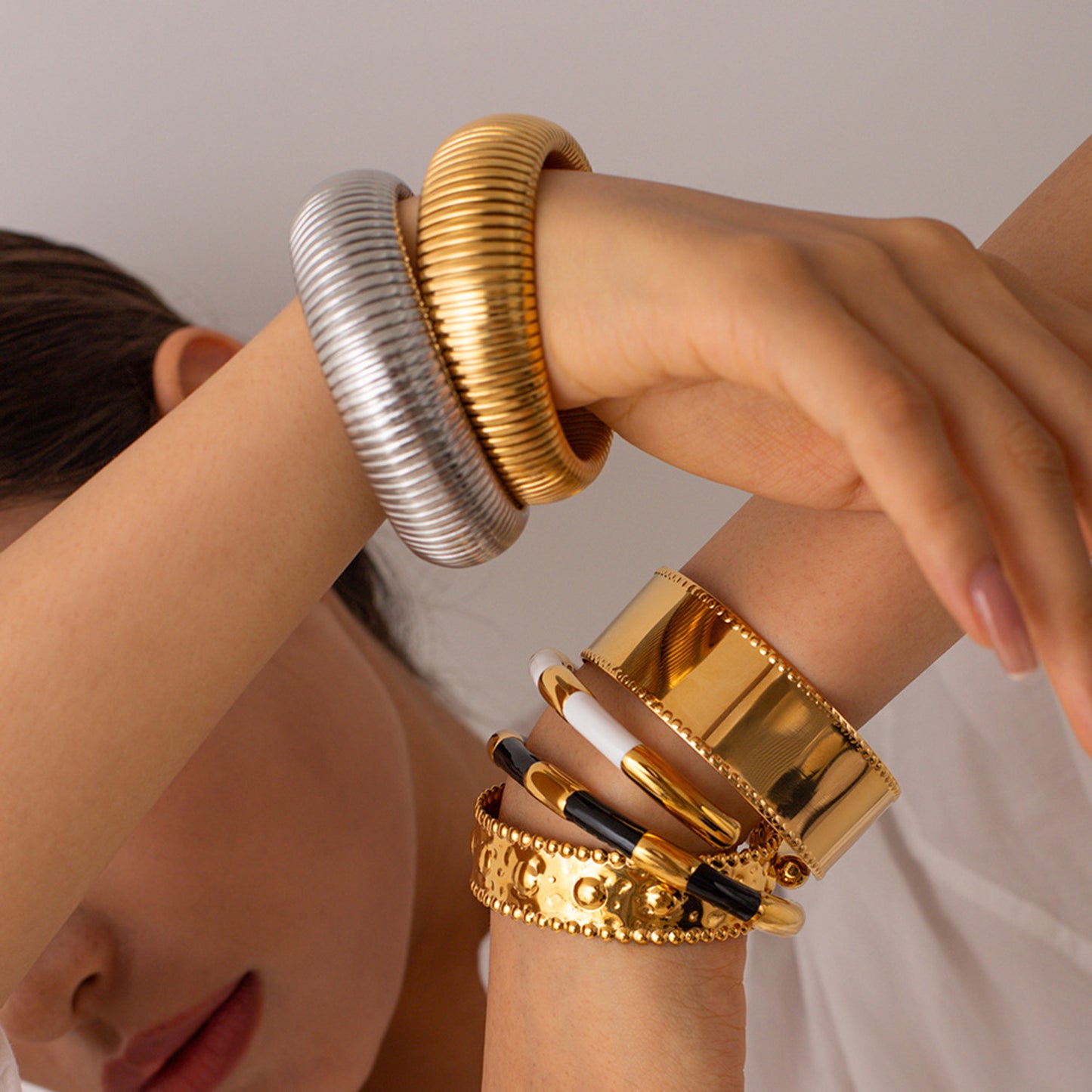 18K Gold-Plated Stainless Steel Bracelet-BT8D