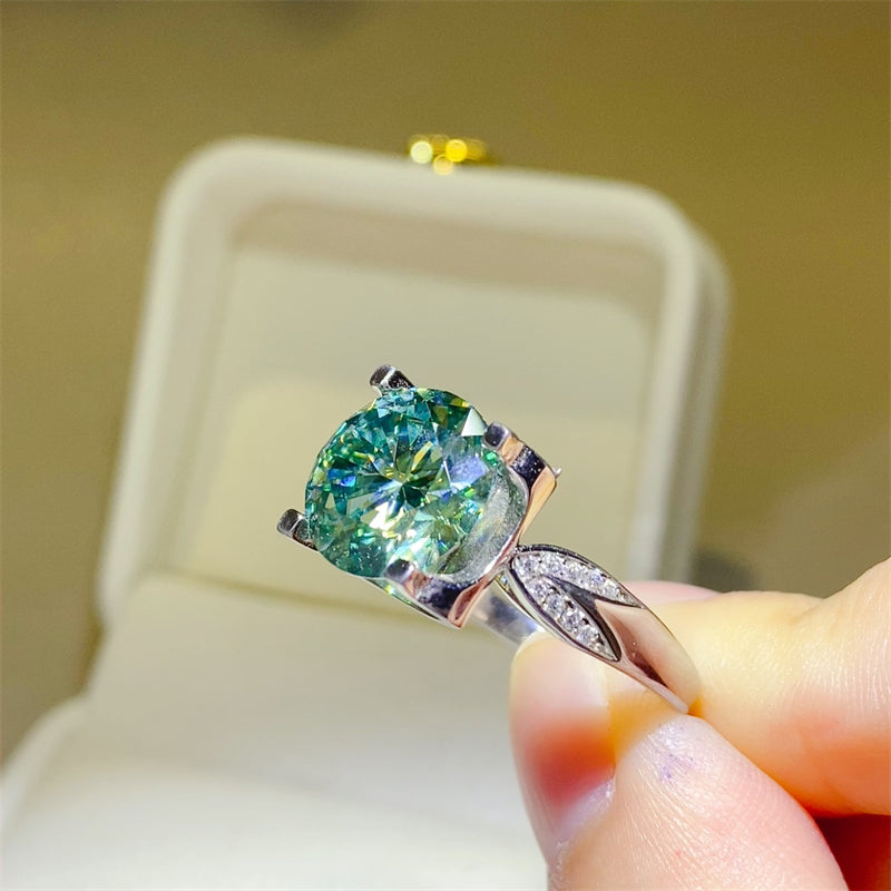 5 Carat Moissanite Zircon 925 Sterling Silver Ring-BT8D
