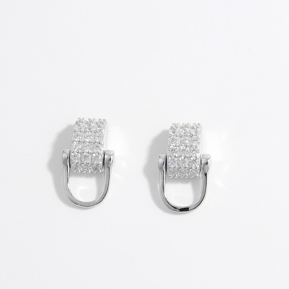 925 Sterling Silver Inlaid Zircon Earrings-BT8D