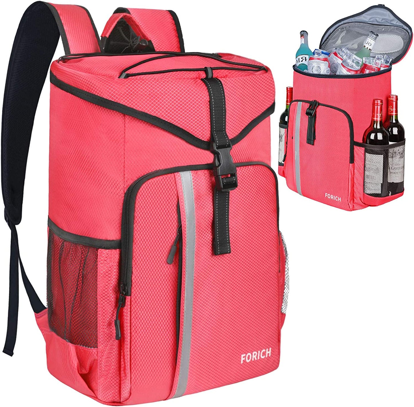 Backpack Cooler Leakproof Insulated Waterproof Backpack Cooler Bag, Lightweight Soft Beach Cooler Backpack for Men Women to Work Lunch Picnics Camping Hiking, 30 Cans-BT8D