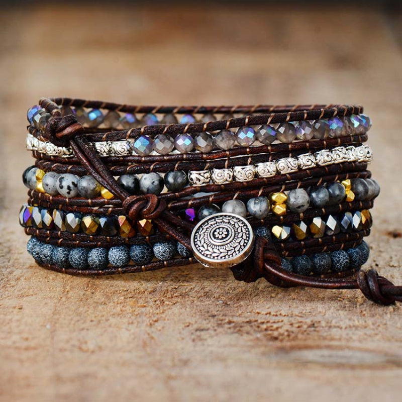 Agate Beaded Bracelet-BT8D