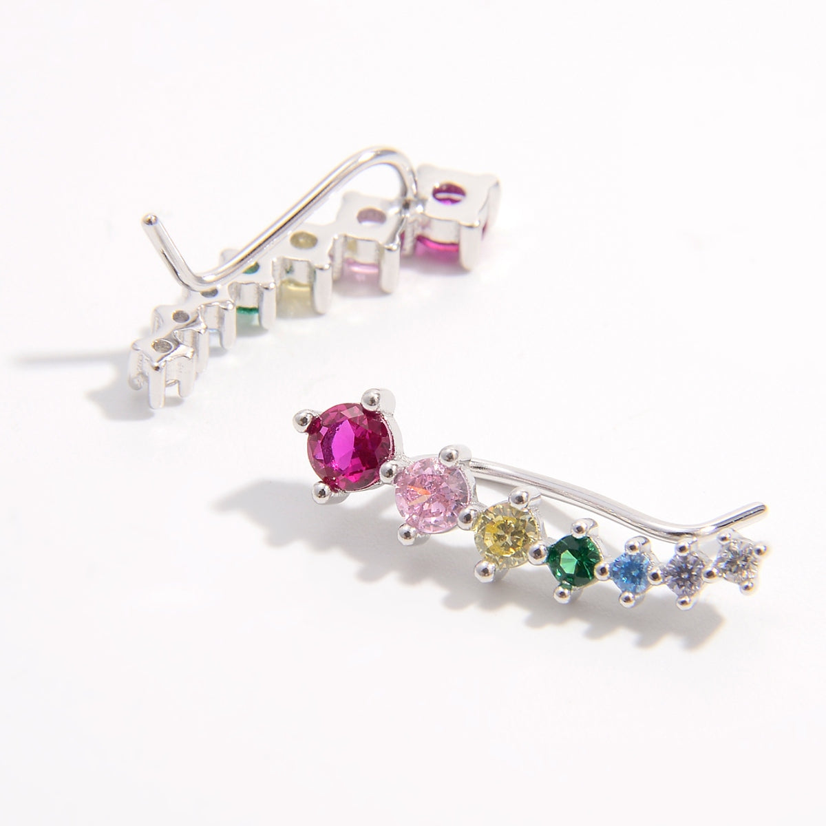 925 Sterling Silver Inlaid Zircon Earrings-BT8D
