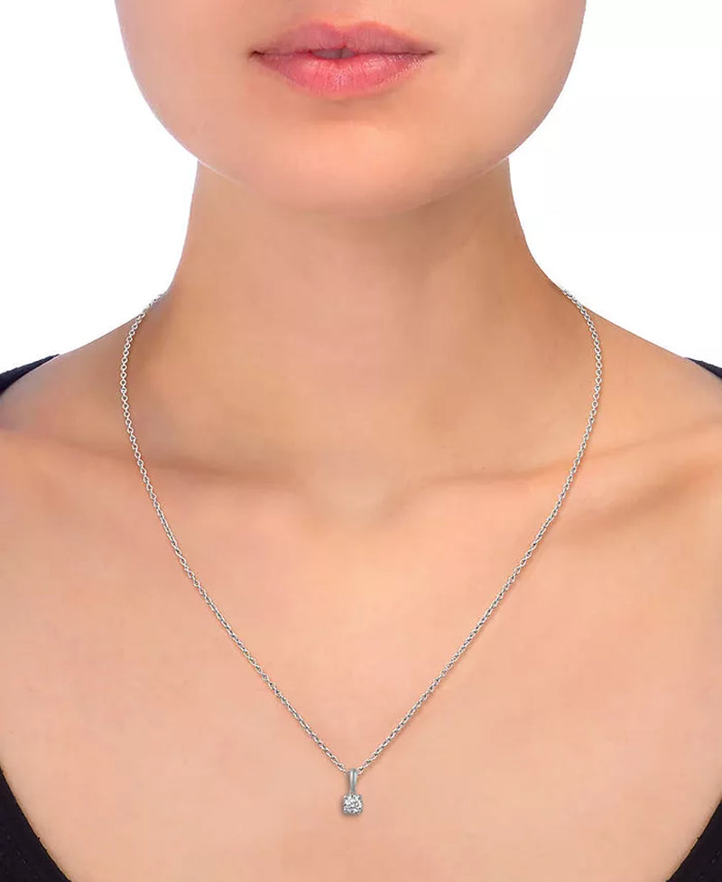 2-Pc. Set Diamond Solitaire Pendant Necklace & Matching Stud Earrings (5/8 Ct. T.W.) in 14K Gold-BT8D