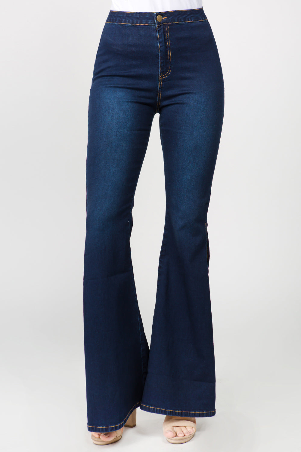 American Bazi Side Slit Flare Jeans-BT8D