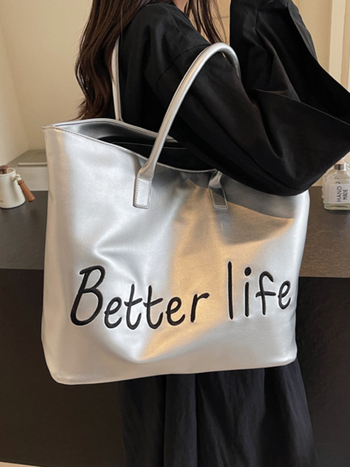 BETTER LIFE PU Leather Tote Bag-BT8D