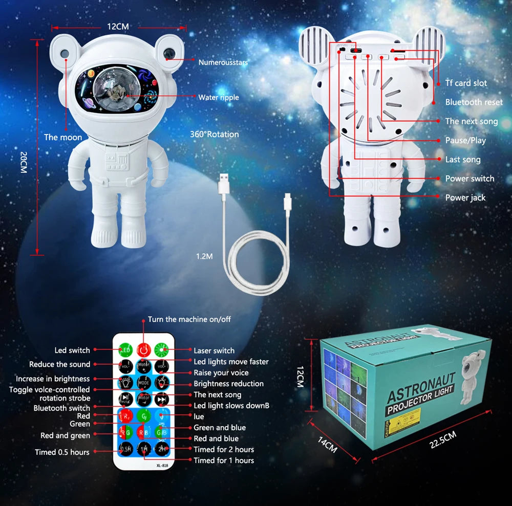 New Galaxy Star Projector Starry Sky Night Light