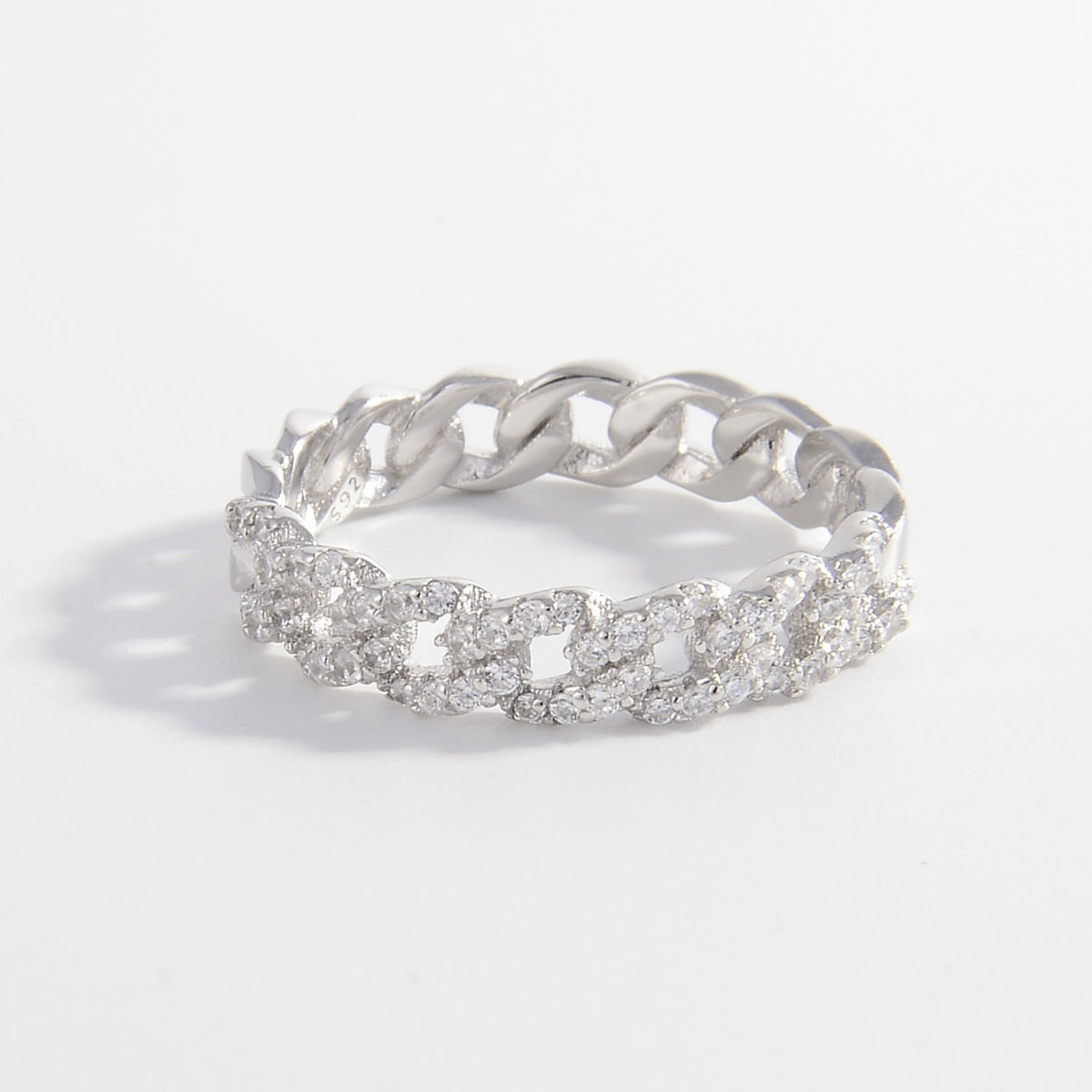 925 Sterling Silver Inlaid Zircon Ring-BT8D