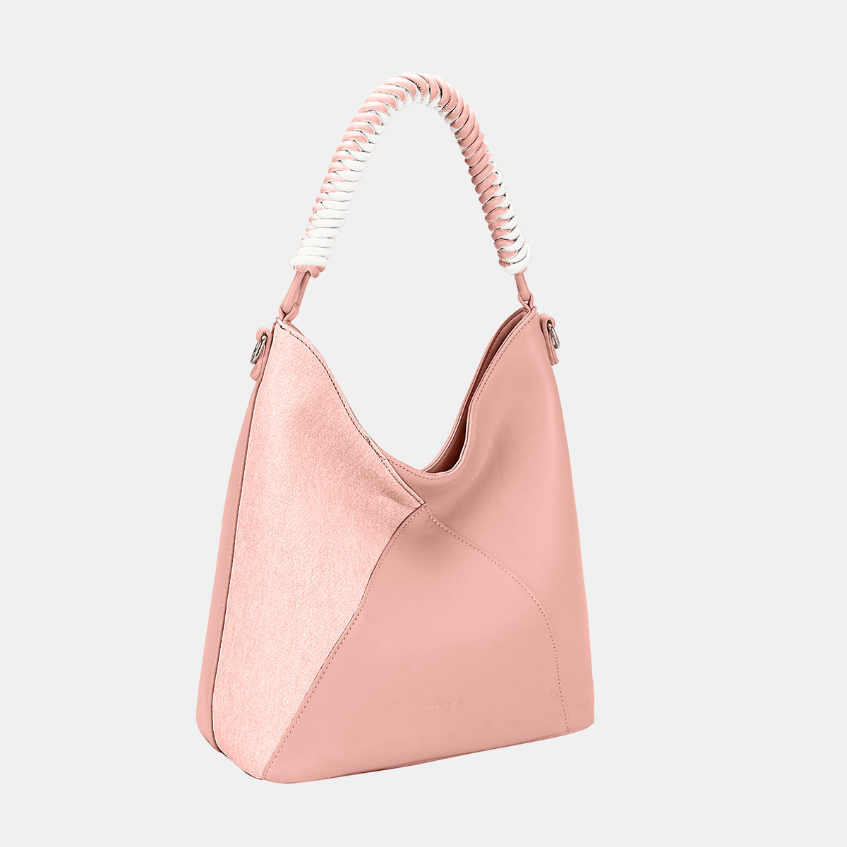 David Jones Woven Handle PU Leather Handbag-BT8D