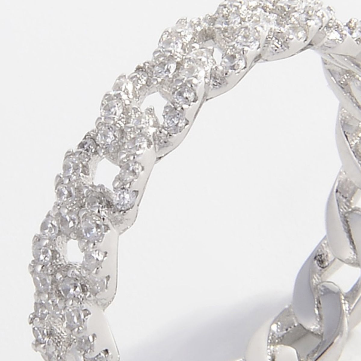 925 Sterling Silver Inlaid Zircon Ring-BT8D