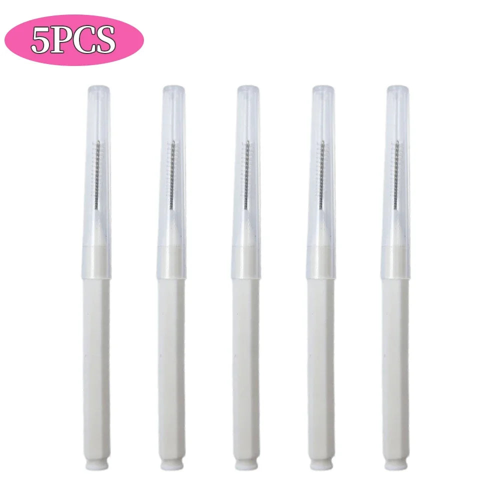 5/10/50PCS Mini Eyebrow Brush Brow Perm Brush Disposable Brow Lifting Brushes Bendable Micro Eyelash Brush Applicators Tools-BT8D